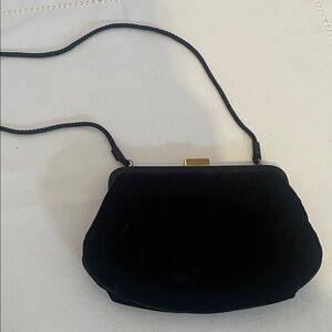 Elegant Black Velvet Clutch Bag talbots it’s like new